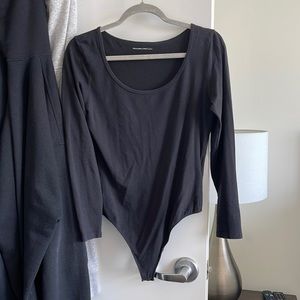 Black Abercrombie & Fitch long sleeve bodysuit
